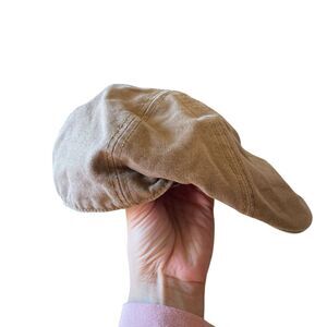 Gap Kids Boys Brown Beige Newsboy Driver Flat Cap Hat Size L XL
